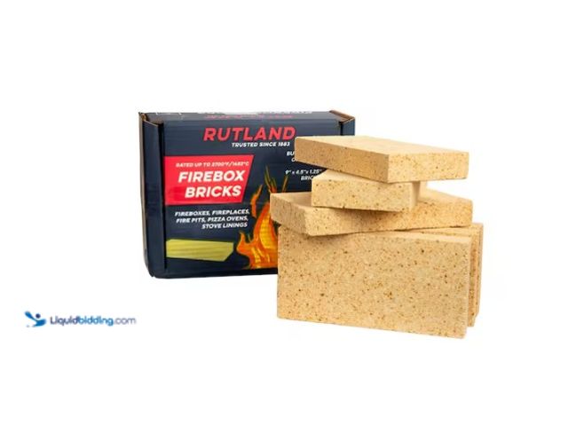 Lot 49-5574048 - QTY 16 Boxes  Rutland
4.5 in. x 9 in. x 1.25 in. Fire Brick (6 per Box). Internet # 300980334. Unus...