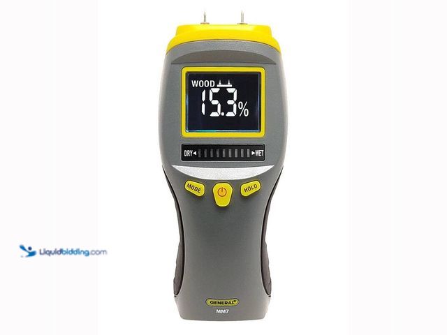 Lot 49-5414479 - General Tpp;s Pin Type Digital Moisture Meter for Water Damage and Mold Prevention, Model # MM7, Use...