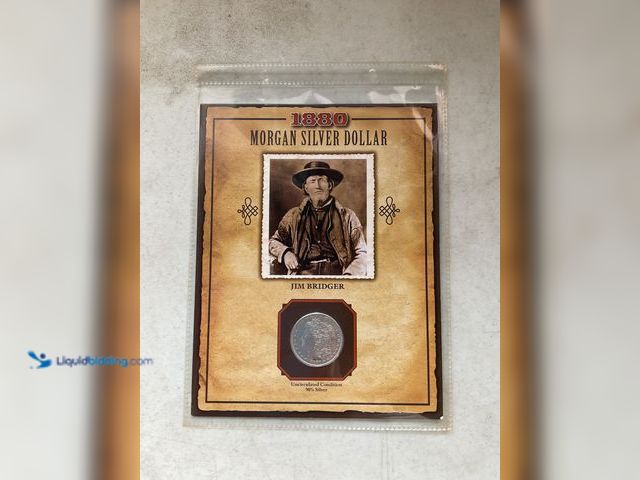 Lot 49-1830607 - 1880 MORGAN SILVER DOLLAR “JIM BRIDGER” UNCIRCULATED CONDITION 90% SILVER #COINS0219