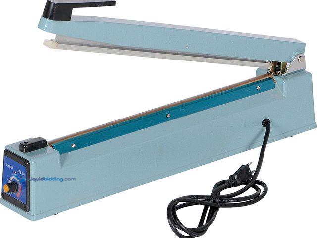 Lot 49-5477920 - Vestil ISEAL-15T Steel Impulse Bag Sealer 15-1/2 In. Sealing Width Blue (powers on) Used