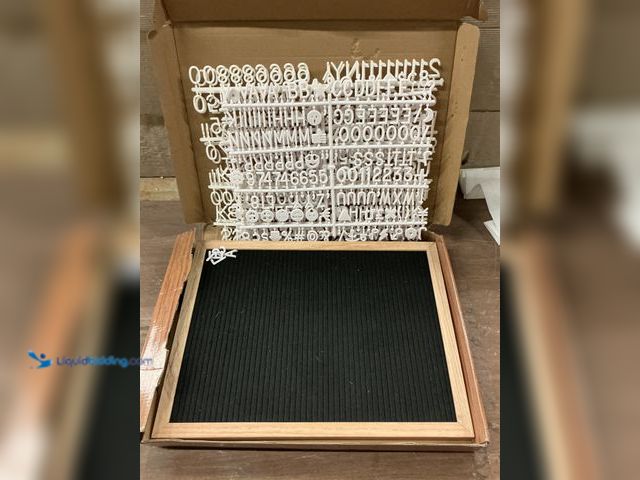 Lot 49-3528471 - Felt Letter Board 12"x16" (attachments included) Used