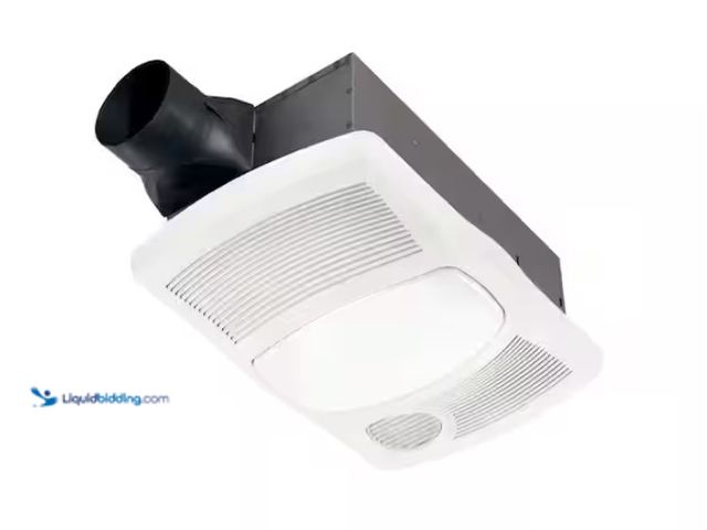 Lot 49-1574823 - Broan-NuTone 110 CFM Ceiling Bathroom Exhaust Fan with Light and 1500-Watt Heater, Instant heat for ...