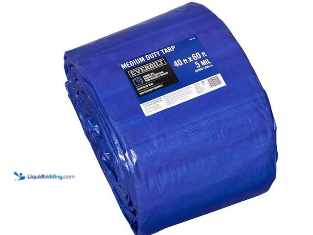Lot 49-5573306 - 40 ft. x 60 ft. Blue Medium Duty Tarp, Unused