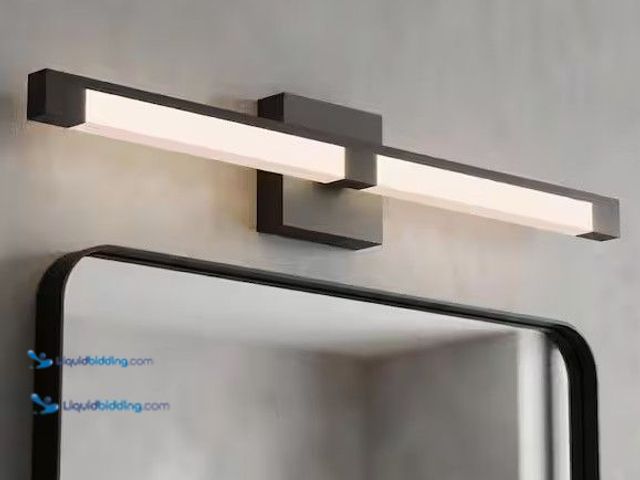 Lot 49-5581500 - Artika Tivoli 27 in. 1-Light Matte Black Modern Integrated LED Vanity Light Bar for Bathroom, Model ...