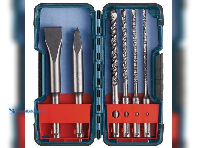 Lot 49-5543966 - Bosch Bulldog SDS-Plus Chisels/Carbide Masonry Trade Rotary Hammer Bit Set (6-Piece), Model # HCST00...