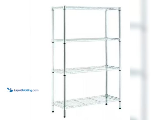 Lot 49-3473153 - HDX 4-Tier Steel Wire Shelving Unit in Chrome (36 in. W x 54 in. H x 14 in. D), Model # 31436PS-1, U...