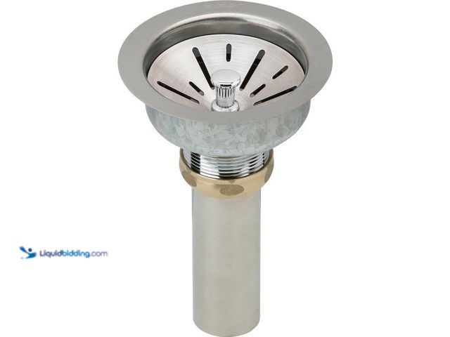 Lot 49-5405866 - Elkay 3.5 in. Kitchen Sink Drain with Strainer Basket and Tailpiece for Fireclay Sinks New