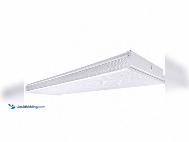 Lot 49-5549980 - Commercial Electric 1-Pack 4 ft. 8000 Lumens Integrated LED White Wrap Light, 4000K. Model # WR48408...