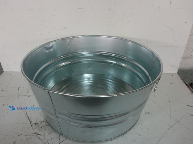 Lot 49-3616937 - Behrens 17 Gal. Galvanized Steel Round Cleaning Bucket - NOTE: Unused , shipping damage - minor dent...