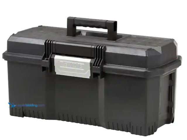 Lot 49-1631437 - DEWALT 24 in. D Resin 1-Touch Hand Tool Box, Model # DWST24082, Unused, Scuffs/Scratches.  Ref#PA071...