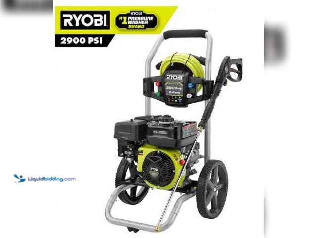 Lot 49-1517143 - RYOBI
2900 PSI 2.5 GPM Cold Water Gas Pressure Washer with 212cc Engine, Model # RY802925, Unused  ...