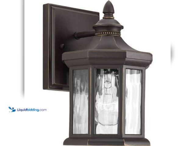 Lot 49-5544251 - Progress Lighting Edition Collection 1-Light Antique Bronze Water Glass Traditional Outdoor Small Wa...