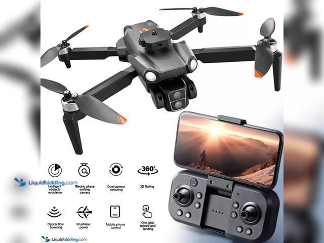 Lot 49-5388205 - 5G 4K GPS Foldable Drone RC Quadcopter Pro with HD Dual Camera Drones Wi-Fi FPV 11.64"L x 10.83"W x ...