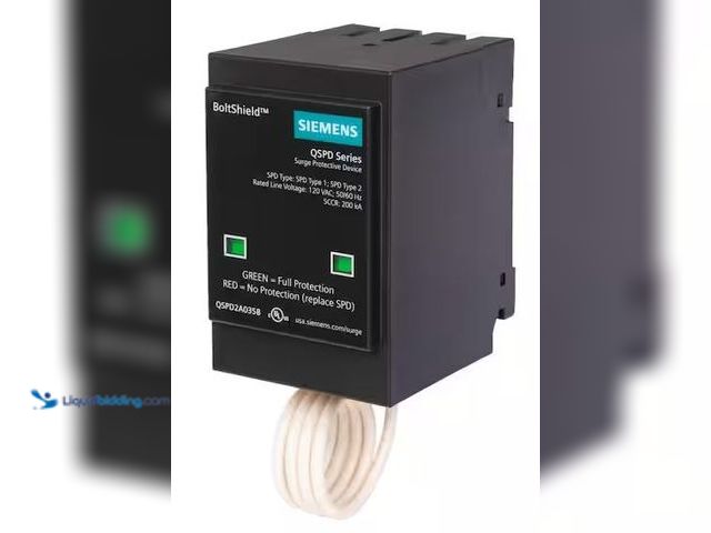 Lot 49-5486820 - Siemens
Boltshield QSPD 35kA, 2-Pole, Single Phase, Type-1 Plug-In Surge Protective Device Internet...