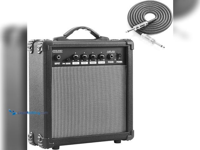 Lot 49-3430512 - CXLWZ Electric Guitar Amp 20 Watt Amplifier Portable Amp with Headphone Input Gain Power Including P...