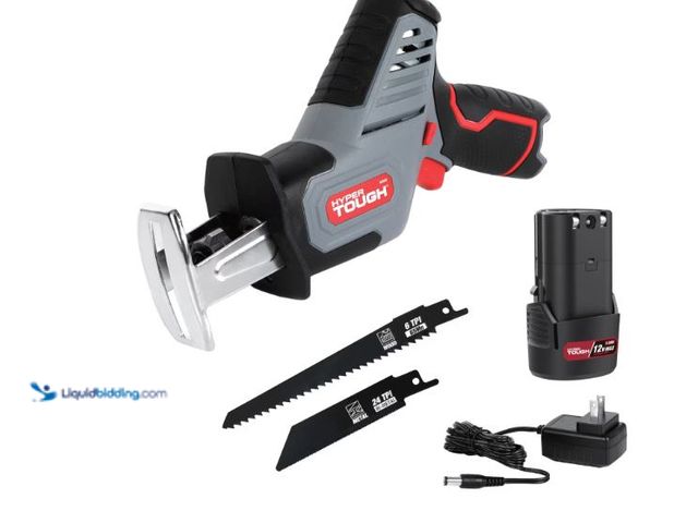 Lot 49-1623991 - Hyper Tough 12V Max Lithium-Ion Compact Reciprocating Saw with 1.5Ah Battery and Charger, Model # 26...
