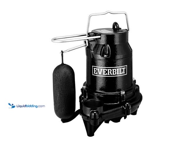 Lot 49-5484782 - Everbilt
1/3 HP Cast Iron Submersible Sump Pump (unable to test) (scuffs and scratches) Used