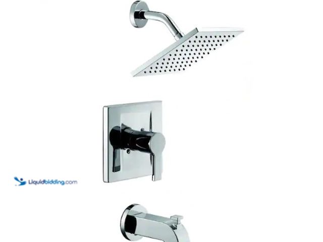 Lot 49-1566686 - Glacier Bay Modern Single-Handle 1-Spray Tub and Shower Faucet 1.8 GPM in Chrome (Valve Included), M...