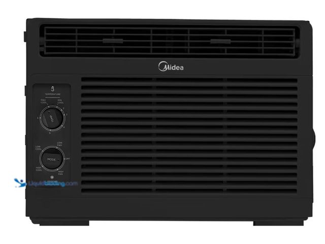 Lot 49-2026183 - Midea 5,000 BTU Mechanical Window Air Conditioner, Covers Up to 150 Sq. Ft., Easy Installation, Blac...