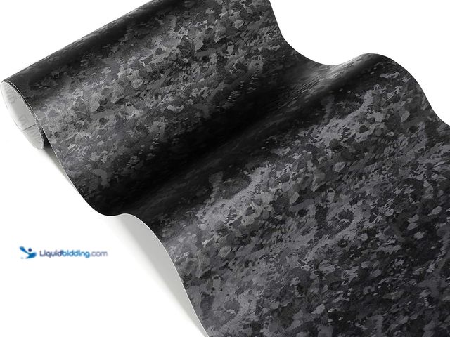Lot 49-5544404 - VViViD® Black Forged Carbon Fiber Vinyl Wrap Roll with Air Release Technology (1/2 Foot by 5 Foot). ...