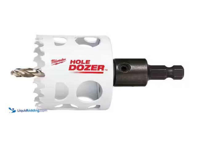 Lot 49-1567560 - Lot of (2) Milwaukee 2 in. Hole Dozer Bi-Metal Hole Saw with 3/8 in. Arbor & Pilot Bit, Model # 49-5...