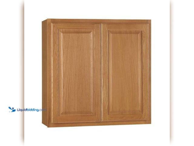 Lot 49-5452683 - Hampton Bay
Hampton 30 in. W x 12 in. D x 30 in. H Assembled Wall Cabinet in Medium Oak. SKU # 5422...