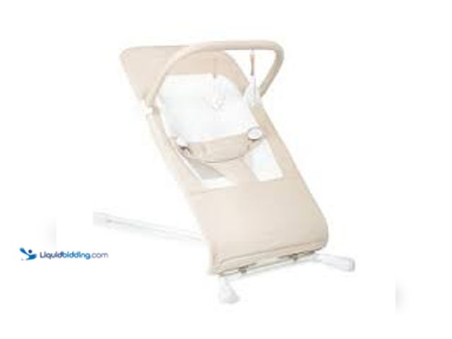 Lot 49-5546252 - Baby Delight Highland Portable Bouncer - Organic Oat: Foldable Design, 3-Point Harness, Steel Frame ...