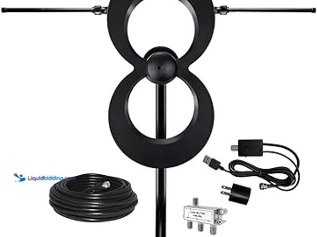 Lot 49-5415517 - Antennas Direct ClearStream MAX-XR Complete UHF VHF Indoor Outdoor TV Antenna, Multi-Directional, 60...