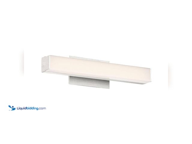 Lot 49-3528476 - WAC Lighting Brink 12 in. Brushed Aluminum LED Vanity Light Bar and Wall Sconce, 3000K (attachments ...