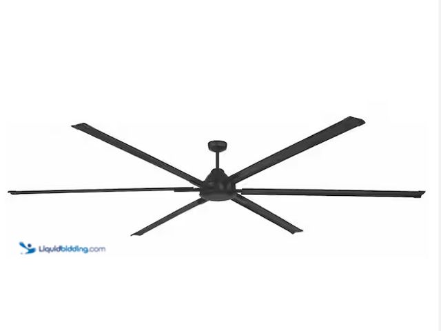 Lot 49-5459697 - Commercial Electric High Velocity 10 ft. Indoor/Outdoor Matte Black Ceiling Fan with Wall Control In...