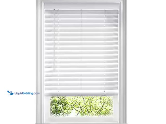 Lot 49-1567275 - Home Decorators Collection White Cordless 2 in. Faux Wood Blind - 46.25 in. W x 64 in. L (Actual Siz...