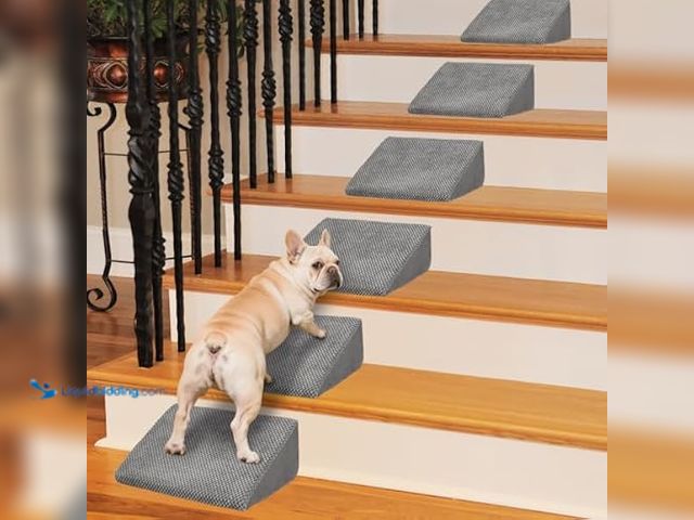 Lot 49-5446706 - ASIN:B0FF41XV6T PK of 2. 40D Density Foam Dog Ramp for Stairs Suits for Small Dogs Cats, Pet Steps S...