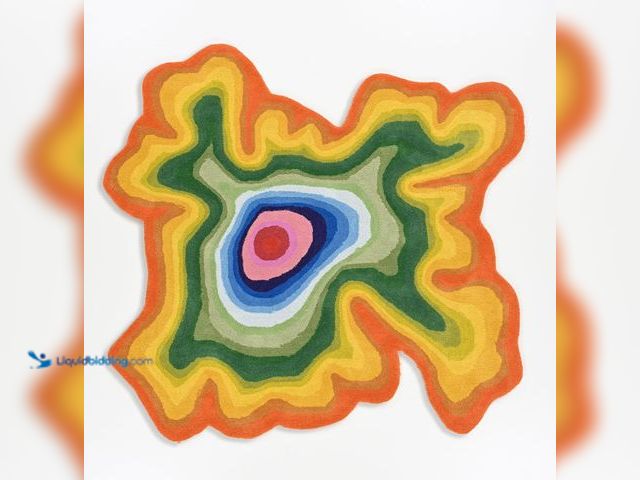 Lot 49-5485896 - Handmade Irregular Shaped Rug 100% Wool Area Rugs Unique and Premium Design, Thick & Durabale Carpet...