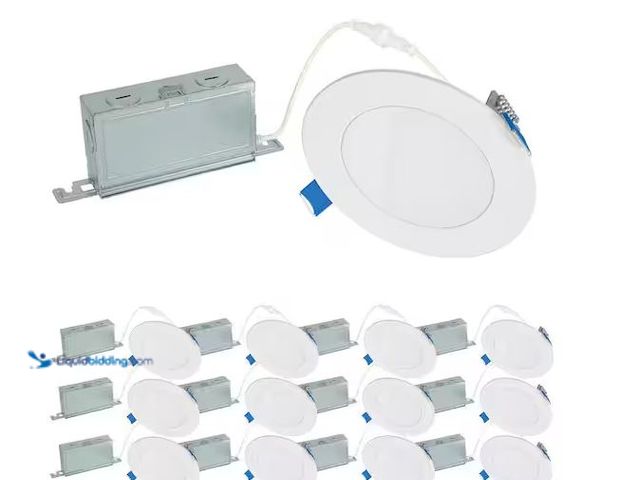 Lot 49-5478333 - HALO
HLBSL 4 in. Canless Integrated LED, 600 Lumens, 5CCT, White (12-Pack) Internet # 332691837
Mo...