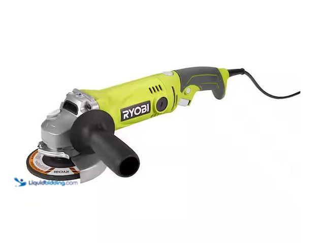 Lot 49-5551405 - RYOBI
7.5 Amp 4-1/2 in. Corded Angle Grinder with Rotating Rear Handle, Used, Works