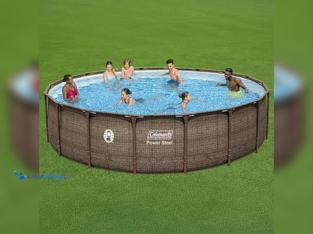 Lot 49-5544630 - Coleman Power Steel 18 ft. x 48 in. Round Metal Frame Above Ground Pool Set. Model: 90458E. Unused