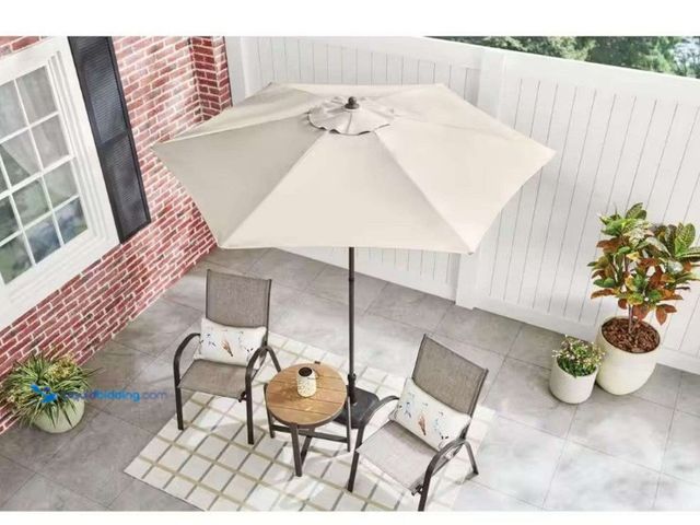 Lot 49-5552724 - StyleWell 7.5 ft Steel Market Umbrella Putty, UPC: 848681028377. Unused