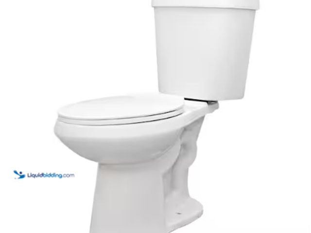 Lot 49-2004516 - Glacier Bay 12 in. Rough In 2-Piece 1.0 GPF/1.28 GPF Dual Flush Elongated Toilet in White, Seat Incl...