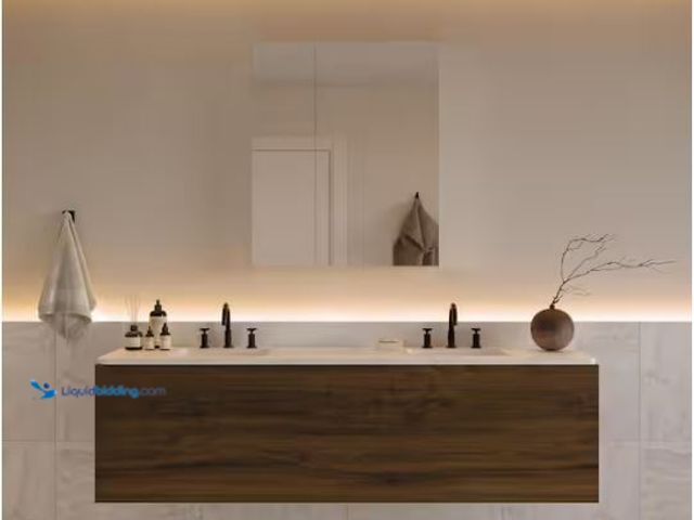 Lot 49-1577121 - Fresca Senza 30 in. W x 36 in. H Rectangular Anodized Aluminum Medicine Cabinet with Mirror - Recess...