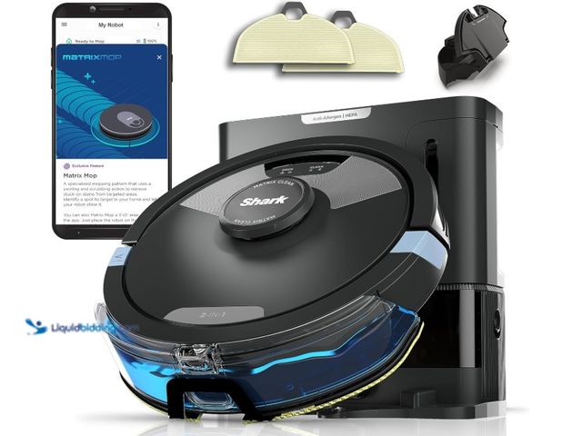 Lot 49-1516229 - Shark Matrix Plus 2in1 Robot Vacuum & Mop with Sonic Mopping, Matrix Clean, Home Mapping, HEPA Bagle...
