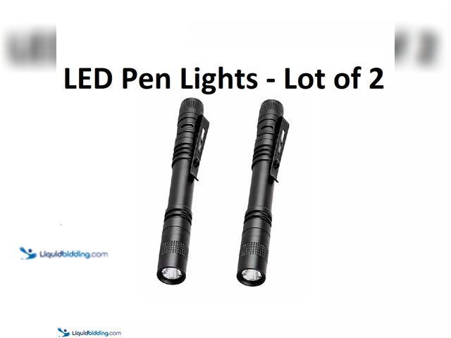 Lot 49-5388232 - Lot of 2 High Powered LED Pen Flash Lights - Have extra light when and where you need it with these ...