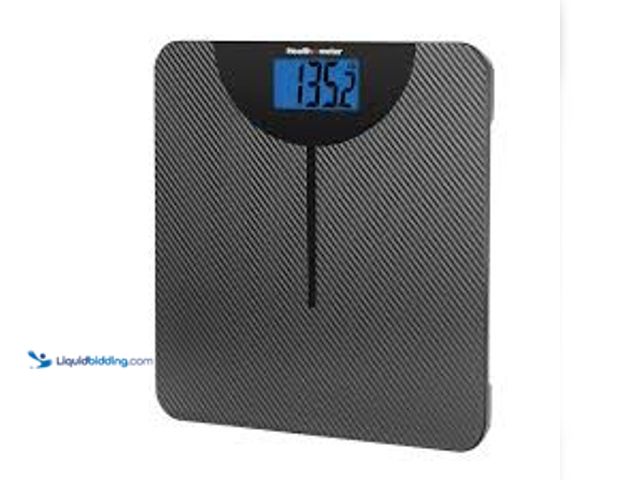Lot 49-3566722 - Health o meter LCD Carbon Fiber Digital Body Weight Scale, 400lb Capacity model:694501121779 unused.