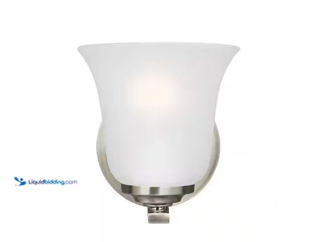 Lot 49-1548619 - Generation Lighting Emmons 5 in. 1-Light Brushed Nickel Traditional Transitional Wall Sconce Vanity ...