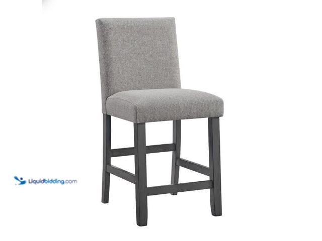 Lot 49-5543146 - Seneca Grey Counter Height Dining Chair w/ Grey Fabric (2 Per Box). Model #D76703CSC. New