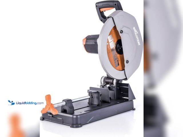 Lot 49-3532243 - Evolution Power Tools R355CPS 14-Inch Chop Saw Multi Purpose, Multi-Material Cutting Cuts Metal, Pla...