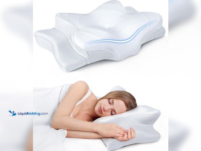 Lot 49-5553068 - Ultra Pain Relief Cooling Pillow for Neck Support, Adjustable Cervical Pillow Cozy Sleeping, Odorles...