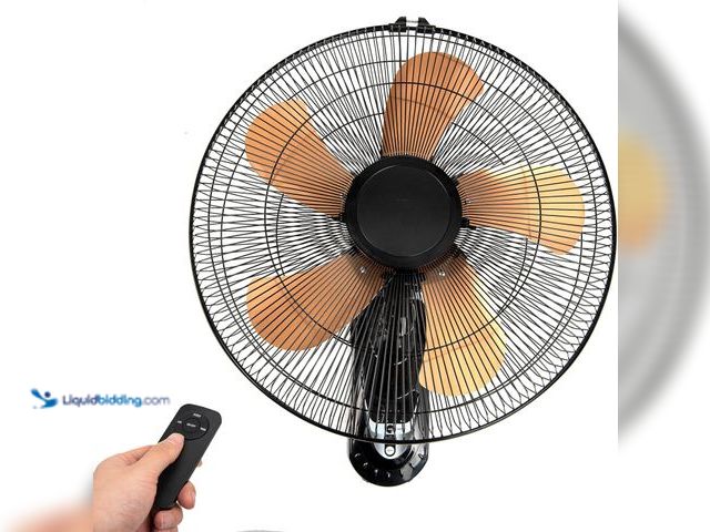 Lot 49-5437709 - 18in Wall Mount Fan with Remote Control Wall Mounted Oscillating Fan with 3 Speed Settings Adjustabl...