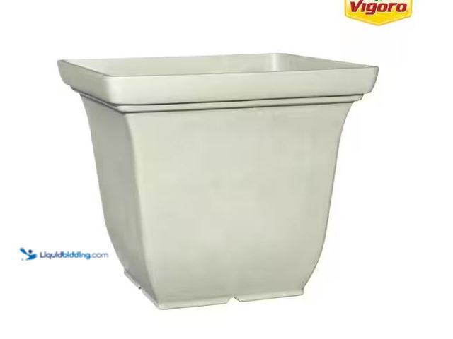 Lot 49-5555362 - Vigoro
Franklin Large White Resin Lightweight Square Planter with Optional Drainage Holes(17.7 in. ...