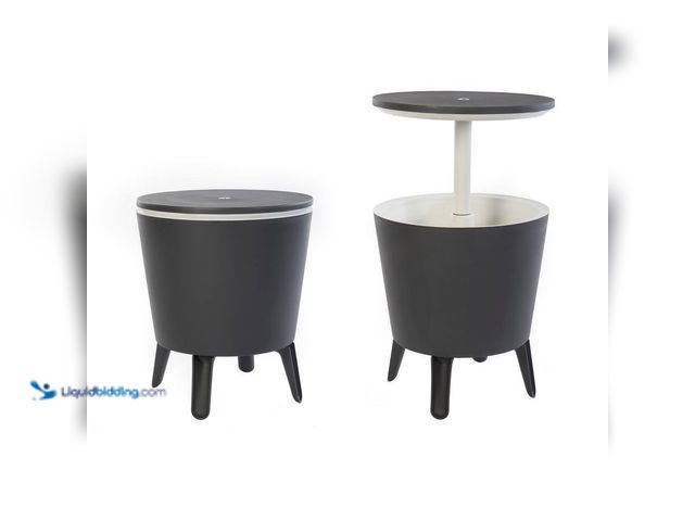 Lot 49-5413435 - Keter
Cool Bar Gray Resin Outdoor Accent Table and Cooler in One Unused