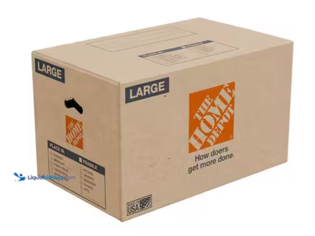 Lot 49-1623528 - Lot of (10) The Home Depot Large Moving, Shipping, Packing Box with Handles, Model # LBX, Unused, Sc...